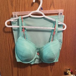 Mint Green Cacique Bra and Panties Set